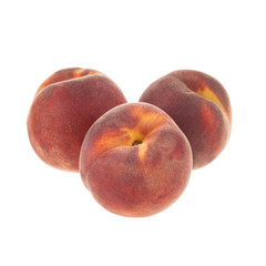 Fototapeta na wymiar heap fresh peach isolated on white background