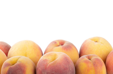 Fototapeta na wymiar heap fresh peach isolated on white background