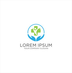 Medical Health Care Logo Icon Design Vector Stock . Medical People Cross Logo Design