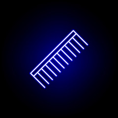 inclined comb line neon icon. Elements of Beauty and Cosmetics illustration icon. Signs and symbols can be used for web, logo, mobile app, UI, UX