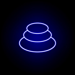 three stones line neon icon. Elements of Beauty and Cosmetics illustration icon. Signs and symbols can be used for web, logo, mobile app, UI, UX