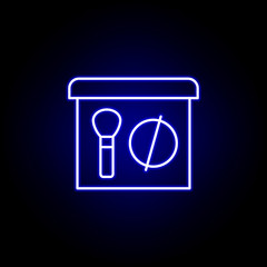 blush line neon icon. Elements of Beauty and Cosmetics illustration icon. Signs and symbols can be used for web, logo, mobile app, UI, UX