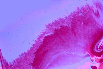 Abstract purple-pink background. Free flowing paint, marble pattern. Wallpaper, background, cover.