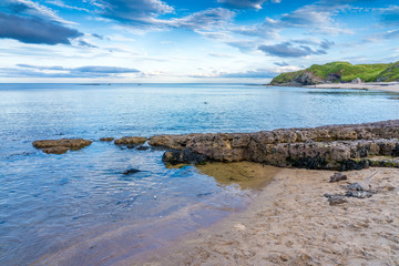 Northumberland Coast at Sunset Near Berwick Upon Tweed 