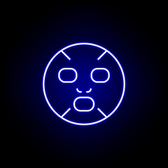 facial mask line neon icon. Elements of Beauty and Cosmetics illustration icon. Signs and symbols can be used for web, logo, mobile app, UI, UX