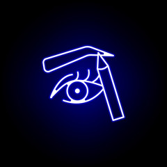 eyebrow line neon icon. Elements of Beauty and Cosmetics illustration icon. Signs and symbols can be used for web, logo, mobile app, UI, UX