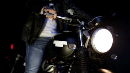 Motorcyclist's shadow