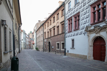 Street of the old part of the European city