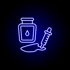 serum line neon icon. Elements of Beauty and Cosmetics illustration icon. Signs and symbols can be used for web, logo, mobile app, UI, UX