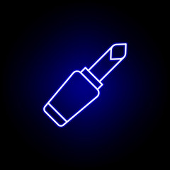 lipstick line neon icon. Elements of Beauty and Cosmetics illustration icon. Signs and symbols can be used for web, logo, mobile app, UI, UX