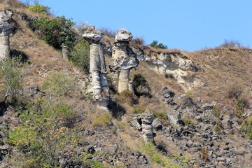 Stone forest in the area "Heavenly doors" in the vicinity of Povelyanovo (Bulgaria)