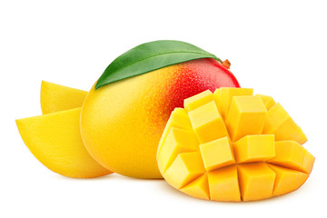 mango isolated on white background, clipping path, full depth of field