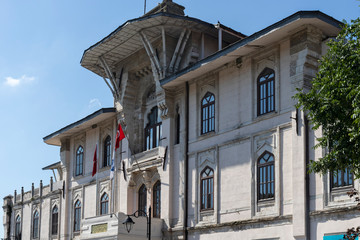 Typical Building and street in city of Istanbul, Turkey