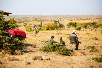 Obraz premium Family safari in Africa