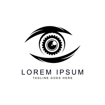 camera lens logo template