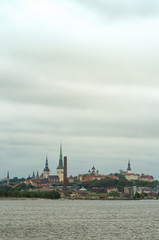 Old Tallinn from the seaside. Suitable for postcards.