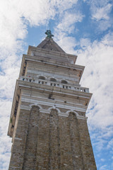 Fototapeta na wymiar Italy Church tower from Piran