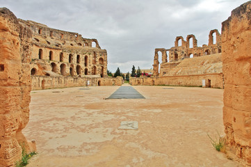 Roman Amphitheater of El Jem in Tunisia