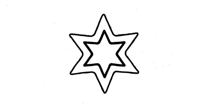 Merry Christmas background sketch, scribble. Banner or card for Christmas. 2d, animation, cartoon, illustration, clip art, vector. Web banner in black and white. Alpha channel.