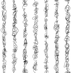 Seamless pattern design with wavy ink marks