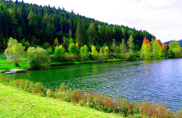 Nagoldtalsperre des Flusses Nagold im Schwarzwald in Baden-Württemberg fotografiert am 2017.09.30
