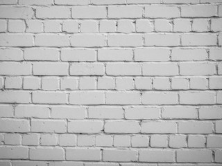 Texture of white brick wall - photo. Facade. Background. The element of architecture.