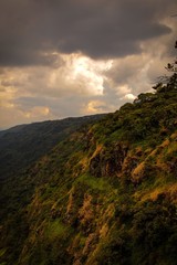 Beauty of clouds and nature in the western ghats in India.