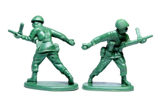 little green plastic army toy figure