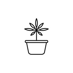 Cannabis, plant, addiction icon. Element of addictions icon