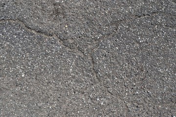 Detailed close up view on asphalt texture on different roads and streets