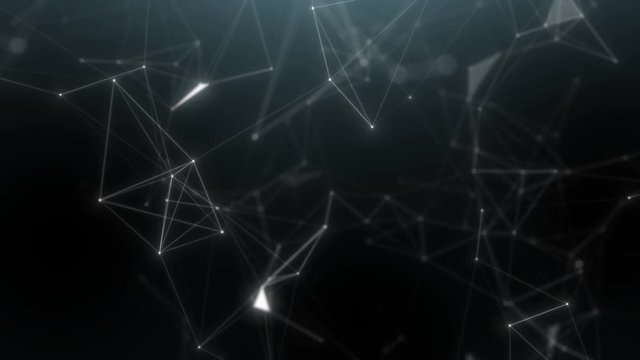 Space, constellation, galaxy. Geometric polygon motion graphics background.