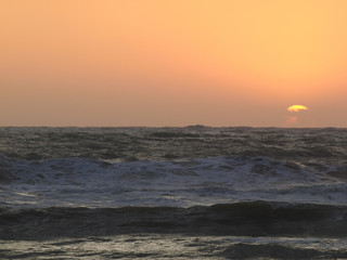 Obraz premium beautiful sunset in italy coastline