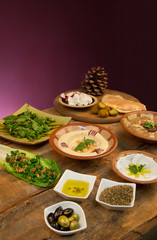 Hummous with falafel the Middle East  food 