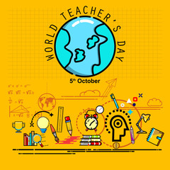 world teacher’s day, poster and banner
