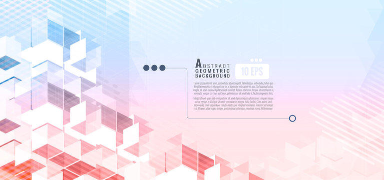 Geometric cubes graphic template banner BG