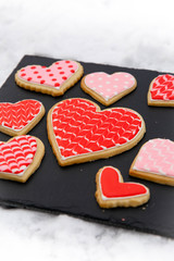 Obraz na płótnie Canvas Heart Sugar Cookies
