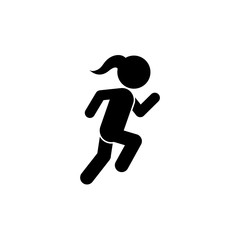 Fototapeta na wymiar Woman Running Icon , Vector Illustration 