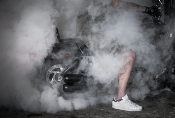 Motorcycle Tire Burnout © Tomasz Zajda