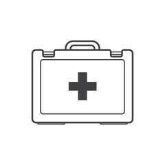 first aid kit vector icon illustration