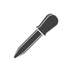 Flat Pipette vector icon illustration