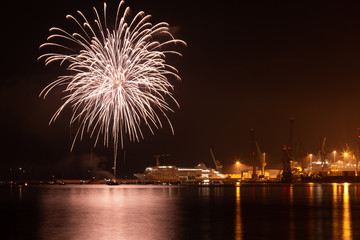 Fototapeta premium Festa del Mare 2019 - Ancona - Fuochi d'artificio