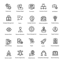 Business And Finance Line Icons Pack 
