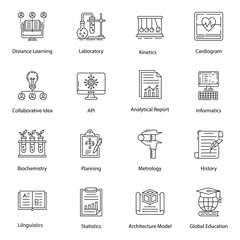 Online Education Line Icons Pack  