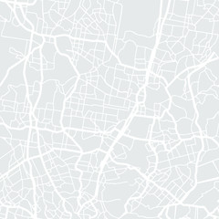 Seamless subtle gray and white abstract city roads plan map vector - 287272937