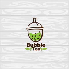 bubble tea logo icon graphic template