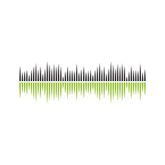 Sound wave icon logo design illustration template