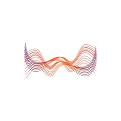 Sound wave icon logo design illustration template