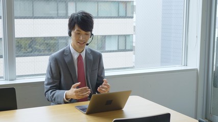 ビジネスマン・ヘッドセット