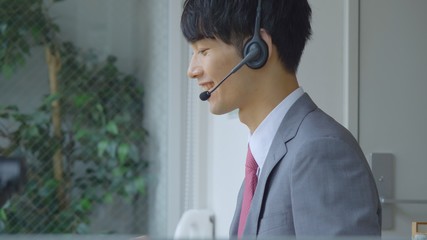 ビジネスマン・ヘッドセット