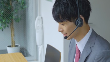 ビジネスマン・ヘッドセット